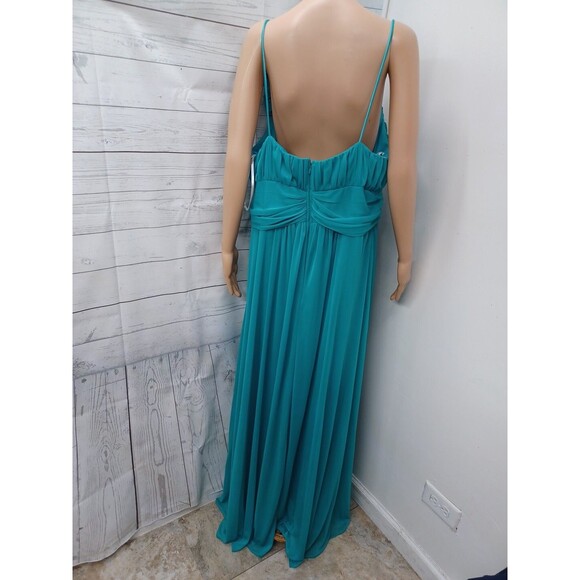 Vtg Cindy Usa Green Chiffon Strapless Bridesmaid Prom Formal Maxi Dress Sz 4XL - Picture 7 of 12